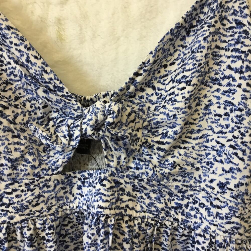 Banana Republic Blue Pattern Sleeveless Mini Dress - Picture 4 of 11